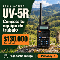 Radio Baofeng UV-5R — Doble banda, 128 canales, linterna y radio FM