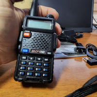 Radio Baofeng UV-5R — Doble banda, 128 canales, linterna y radio FM