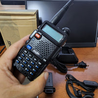 Radio Baofeng UV-5R — Doble banda, 128 canales, linterna y radio FM